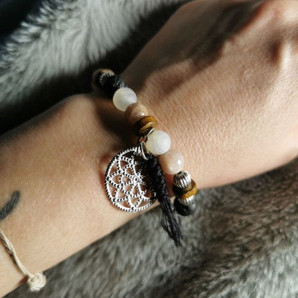 luci & lace Jewelry - 3/$20▪️Sunstone, Agate & Lava with Mandala Bracelet
